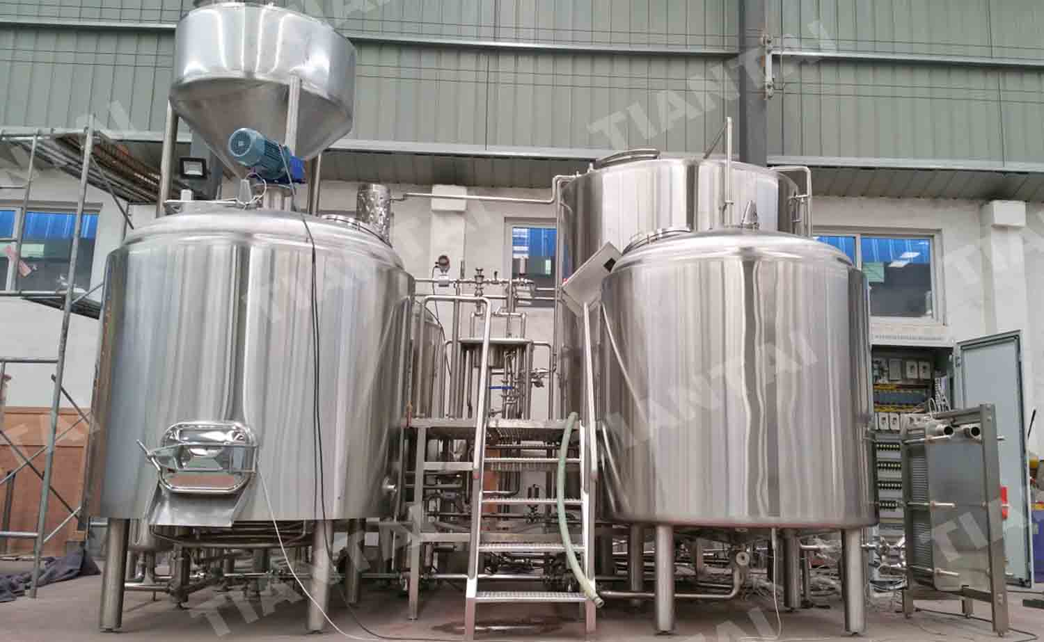3000L four vessel beer brewery system finished production